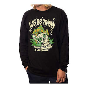 Long Sleeve T Shirt: ALC We Be Trippin V2 Longsleeve Tee - Black