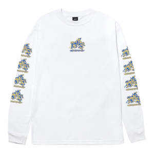 Long Sleeve T Shirt: HUF Productions Long Sleeve - White