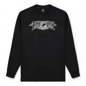 Thrasher X Antihero Mag Banner L/S Tee - Black