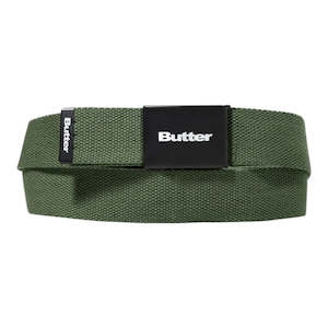 Belts: Butter Goods Woven Logo Belt - Safari