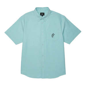 Shirts: HUF Icarus Oxford Shirt - Diffused Jade