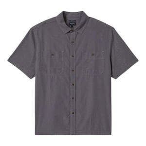 Shirts: Brixton CRU Micro Plaid Shirt - Washed Navy