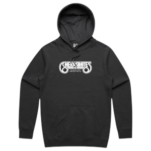 Cheapskates Stencil OG Hood - White Print - Coal