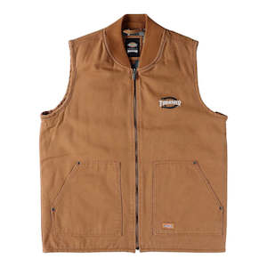Jackets Vests: Dickies X Thrasher Vest - Brown Duck