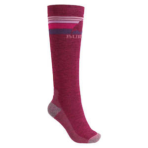 Riding Socks: Burton Women’s Midweight Emblem Socks - Sangria