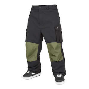 Mens Snow Pants: Volcom NWRK Baggy Pant 2025 - Black