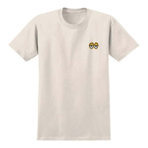 Krooked: Krooked Strait Eyes Tee - Cream