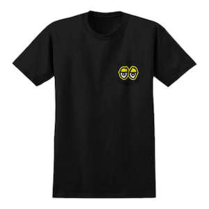Krooked: Krooked Straight Eyes Pocket Tee - Black