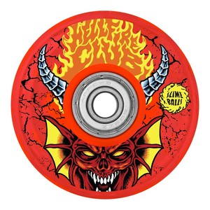 Slime Balls X Stranger Things Hellfire Club Light Up Wheels - 66mm/78a