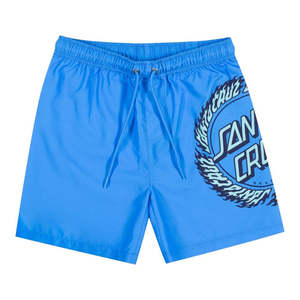 Santa Cruz Flamed Ringed Dot Youth Boardshort - Blue