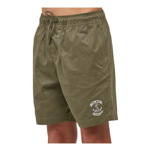 Youth: Mad Hueys Youth Skull Anchor Volley Shorts - Olive