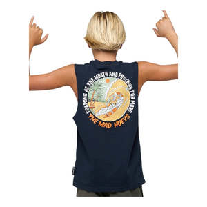 Mad Hueys Youth Frothing For More Muscle - Navy