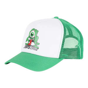Youth: Santa Cruz Youth Eyegore Strip Trucker Cap - Green
