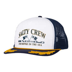 Caps: Salty Crew Yacht Club Trucker Cap - Midnight Navy