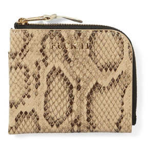 Wallets: HUF Fuck It Snakeskin Wallet - Brown