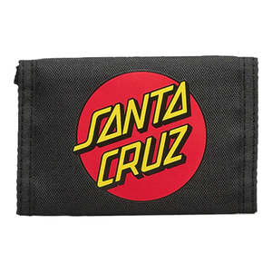 Wallets: Santa Cruz Classic Dot Velcro Wallet - Black