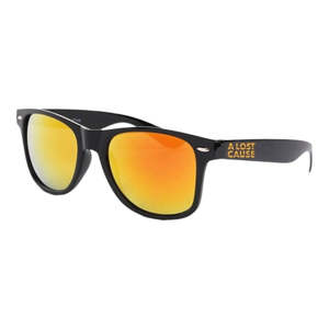 Sunglasses: ALC Brushed Sunglasses - Black/Orange