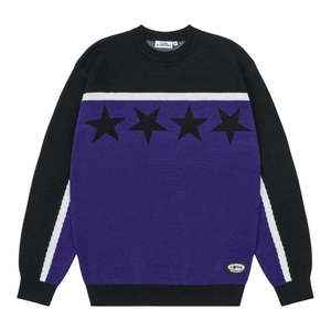 Knitwear Jerseys: Come Sundown Burnt Out Zip - Black/Blue