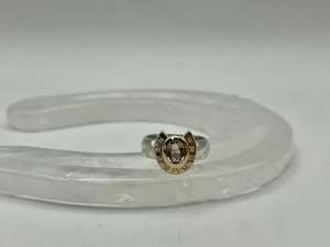 Ring: Horseshoe Ring with Morganite and Diamonds