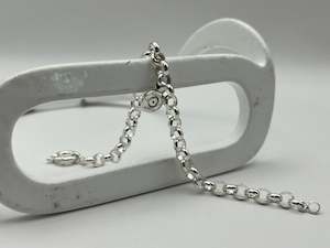 Round Belcher Chain Bracelet with 12 Gauge Charm
