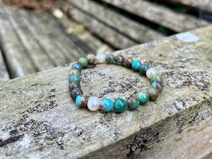 Bracelets: Turquoise and Pearl Bracelet | by Lynaire Kibblewhite