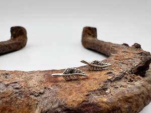 Earrings: Silver Fern Stud Earrings