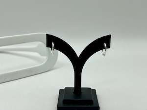 Earrings: Round Huggie Earrings | Sterling Silver