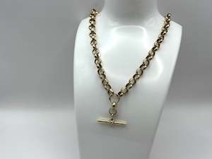 Chains: 9ct Yellow Gold Belcher Chain with Fob | Preloved