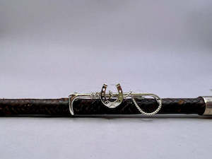 Stockpins: Hunt Whip Stockpin | Small | with Horseshoe