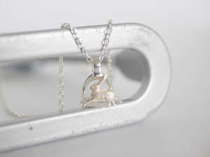 Stirrup Pendants: MINI Stirrup Pendant | Running Hare