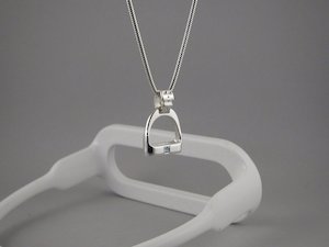 MEDIUM Stirrup Pendant | with Gemstones