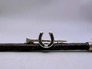 Horseshoe Nail with Horsehair Horseshoe Stockpin