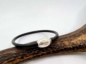 Rural Collection: Noir Bangle | Rugby Ball Charm