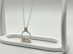 Fine Mini Stirrup Pendants: FINE Stirrup Pendant | Running Fox