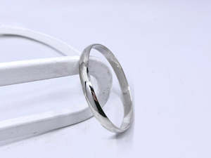 Plain Half Round Bangle | 6.5mm
