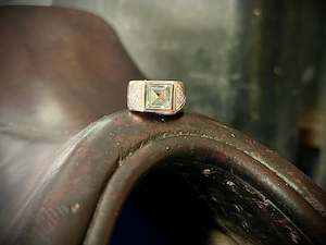 Aquamarine and Diamond Ring