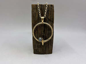 Round Polo Stick Pendant with Pearl | Preloved