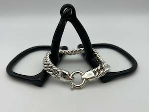 Bracelets: Handmade Double Curb Chain Bracelet | Sterling Silver