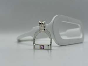 Pendants: JUMBO Stirrup Pendant | with Gemstones