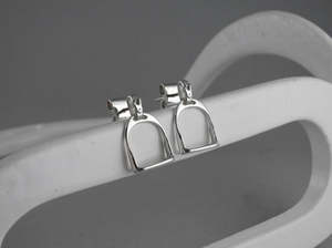 Gifts Under 100: Detailed Fine Stirrup Stud Earrings