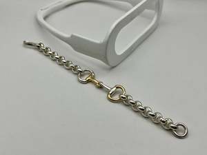 Bracelets: Two-Tone Snaffle Belcher Bracelet | Medium