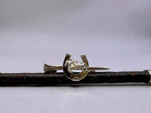 Horseshoe Nail with Tallyho Jumper on Shoe Stockpin