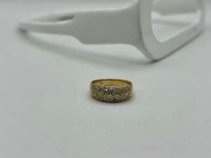 9ct Yellow Gold Dome Diamond Ring | Preloved