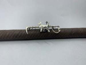 Stockpins: Hunt Whip Stockpin | Large | with Hound