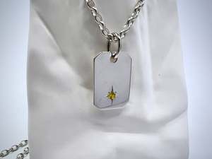 End Of Line Jewellery: Tag Pendant with synthetic Citrine Stone | End of Line
