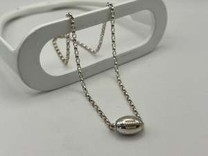 End Of Line Jewellery: Rugby Ball Pendant with Belcher Chain | End of Line