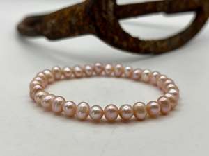 Bracelets: Freshwater Pearl Bracelet | Pink | Baroque 6.5mm