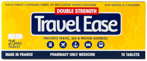 Pharmacy: Travel Ease Dbl Str 25mg Tablets 10s