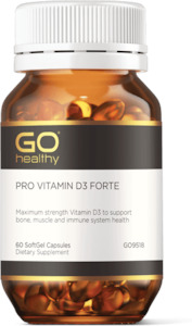 Go Healthy: Go Healthy Pro Vitamin D3 Forte 60 SoftGel Capsules