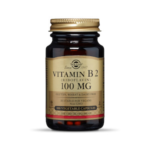 Solgar: Vitamin B2 100mg 100 vege capsules